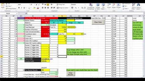 Football Betting Excel Template